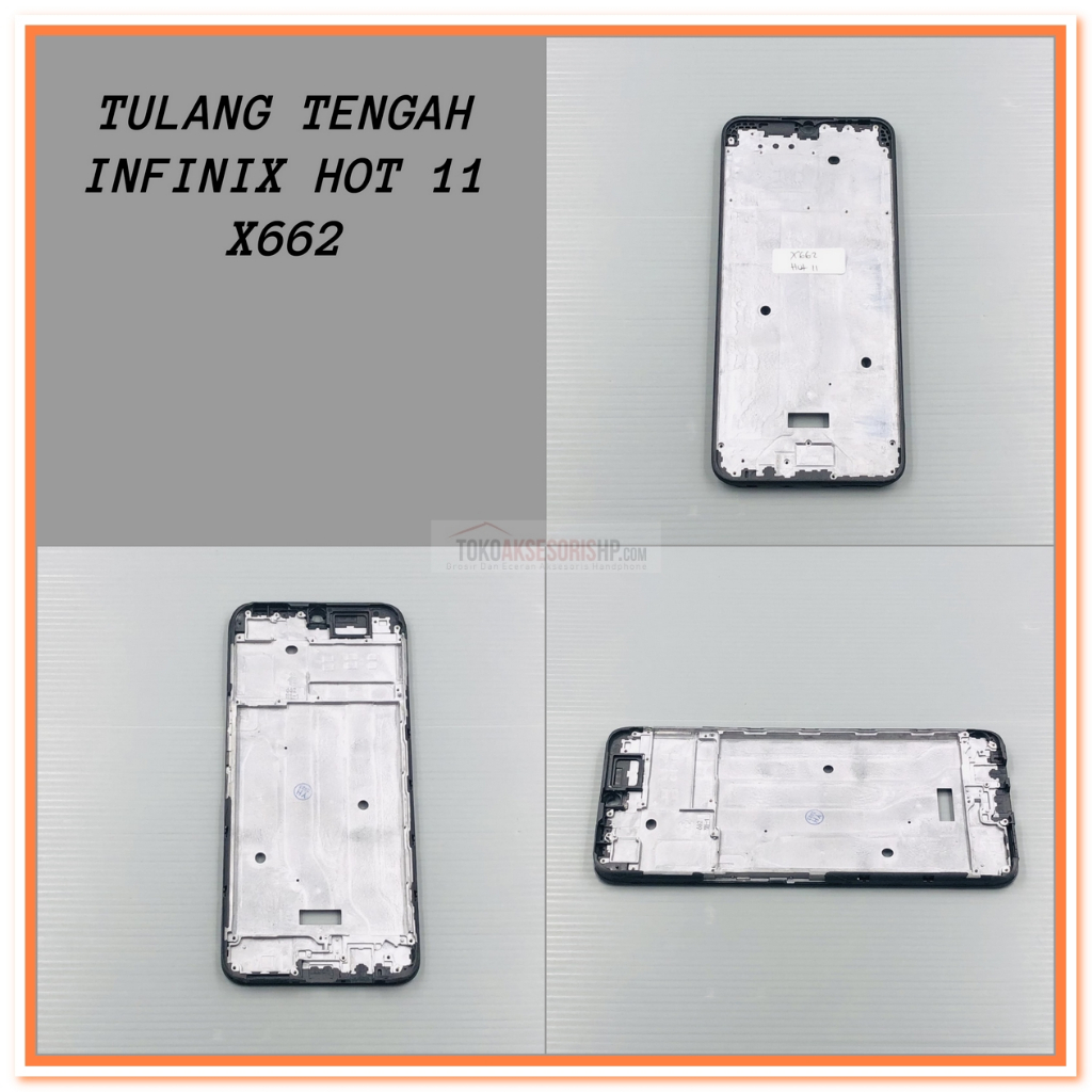 Tulang Tengah Infinix Hot 11 X662 / Infinix Hot 12 Pro X668C Tatakan Lcd / Frame