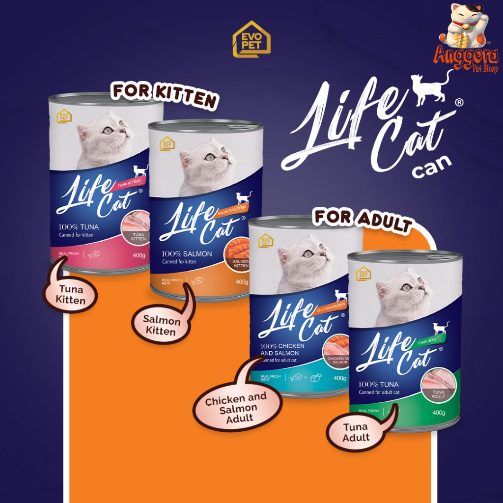 Life Cat kaleng 400gr all varian 1DUS (GRAB GOSEND)