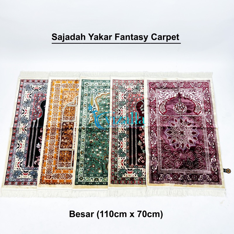 Sajadah Yakar Fantasy Carpet Besar/ 110*70 Sajadah Wangi/ Grosir Sajadah