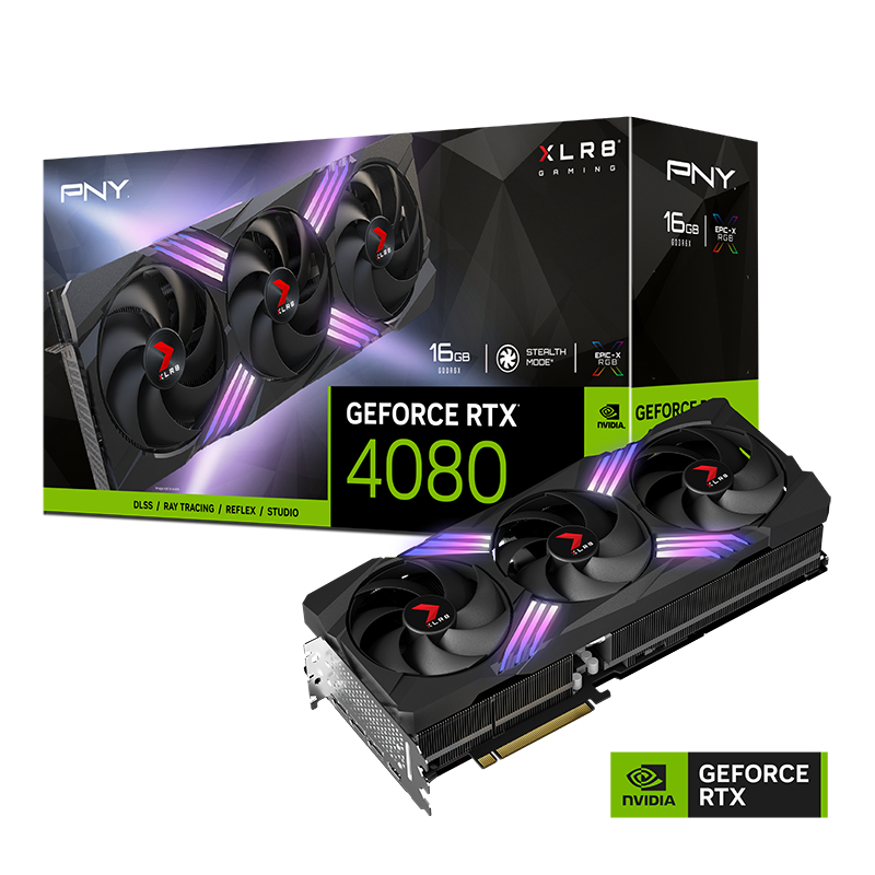 PNY Nvidia GeForce RTX 4080 Verto Triple Fan ARGB 16GB OC