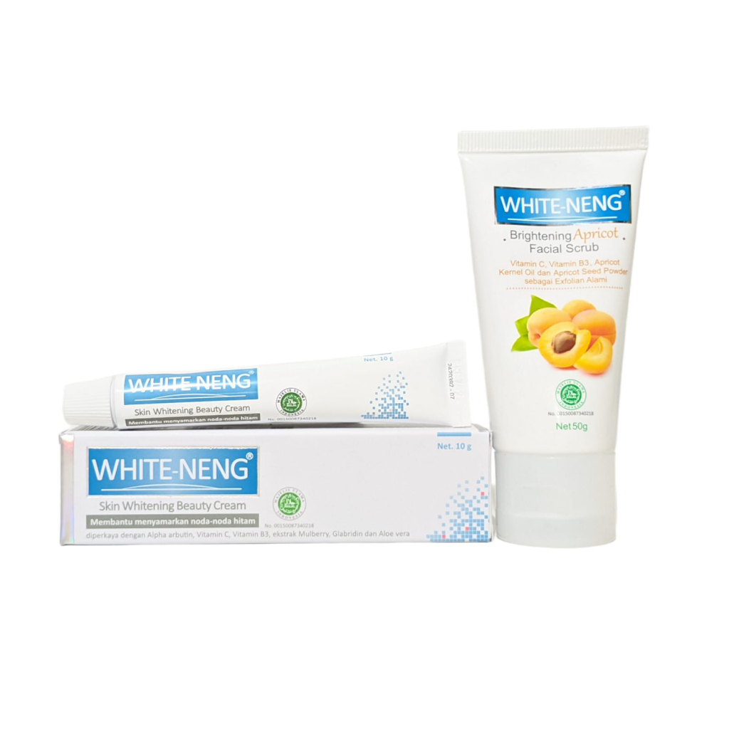 WHITE-NENG Skin Whitening Cream 10g Krim Penghilang Flex dan Noda Hitam Whiteneng Beauty Cream Brightening Apricot Facial Scrub White Neng