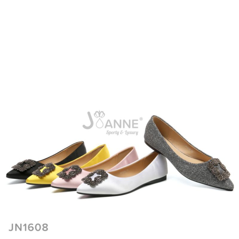 JOANNE Ballerina Crystal Flat Shoes #JN1608 ORIGINAL