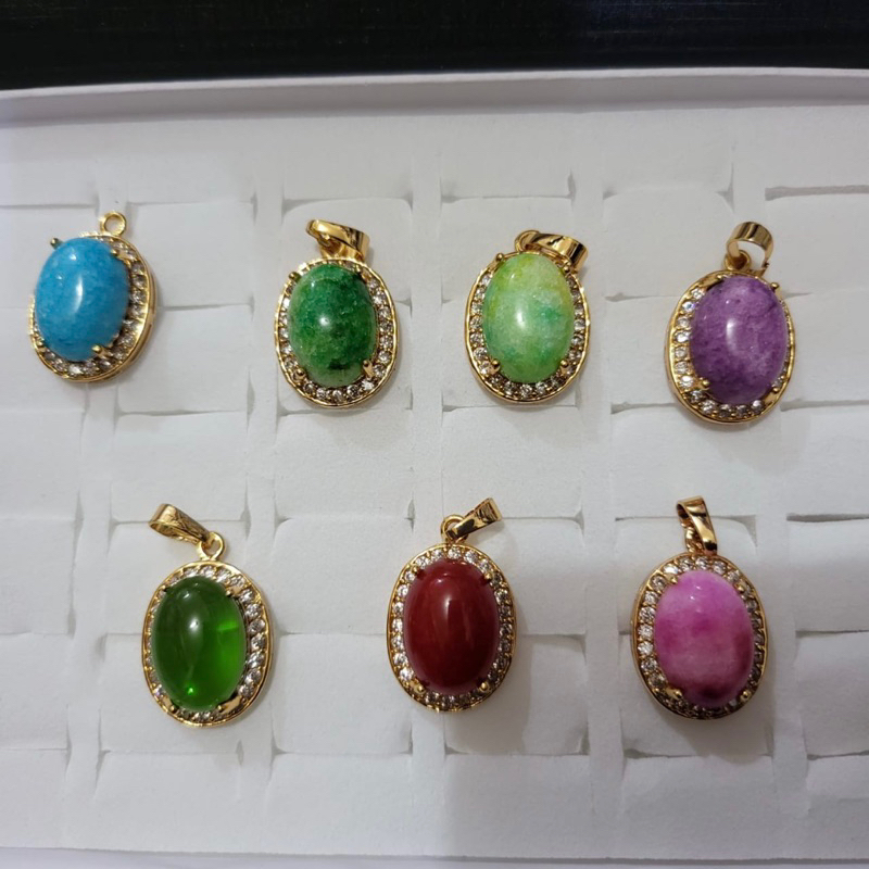 LIONTIN BATU AKIK NATURAL xuping liontin