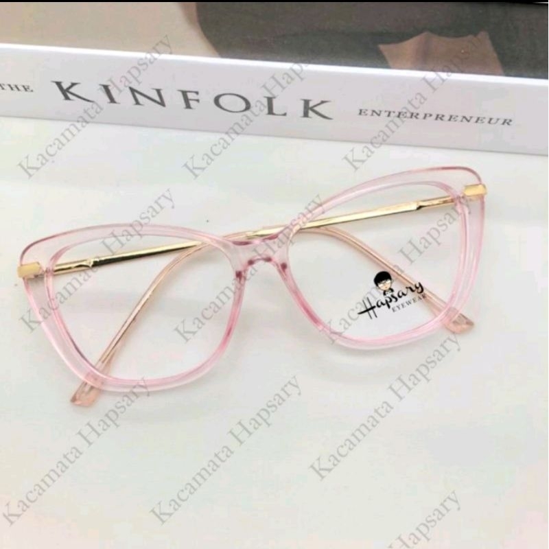 kacamata wanita cat Eye minus dan normal frame 9012