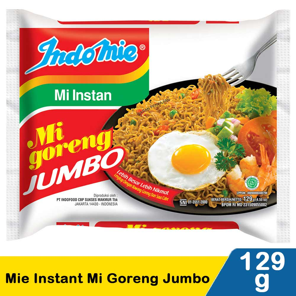 

INDOMIE GORENG SPESIAL JUMBO 129 GR AYES TOSERBA