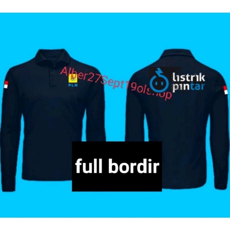 kaos PLN listrik pintar full bordir kaos listrik pintar PLN kaos polo katun PLN kaos polo PLN kaos p