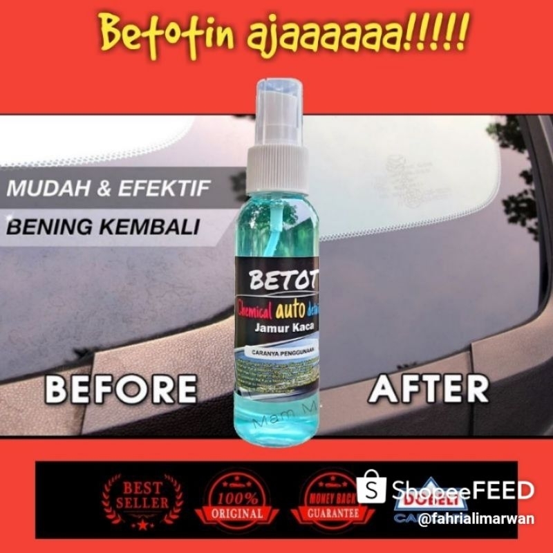 Betot obat jamur kaca mobil 100ml pencegah jamur kaca membuat efek daun talas