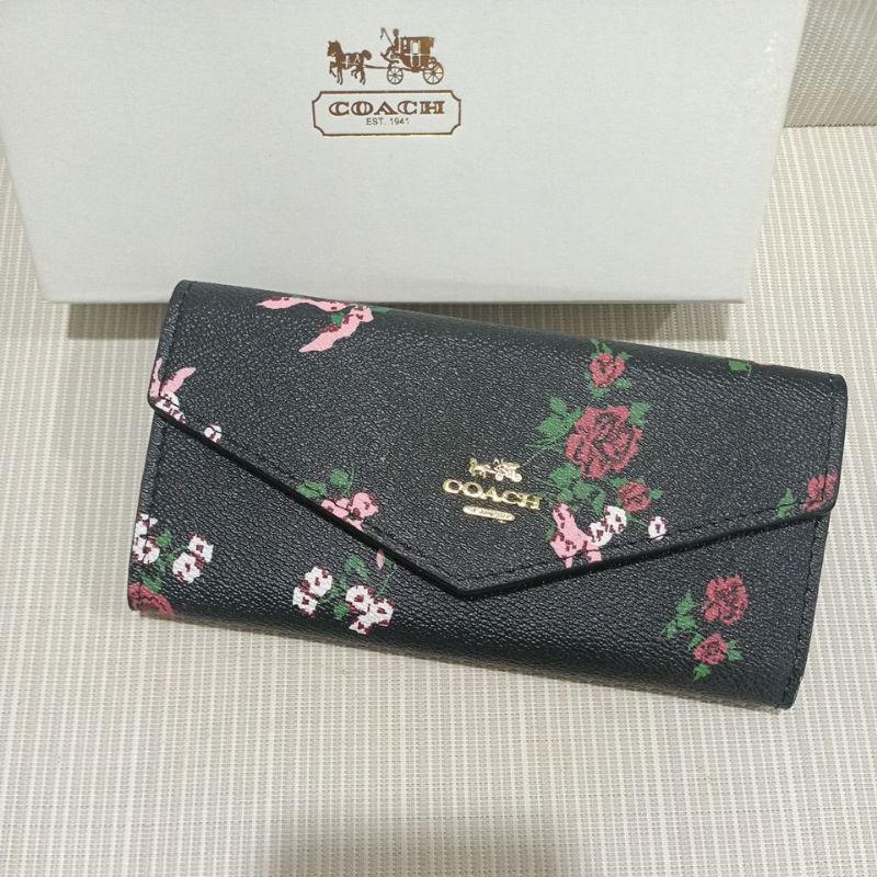 Dompet panjang wanita / envelope flower import