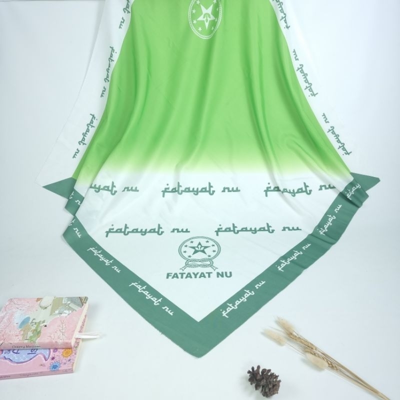 (FATAYAT NU) Shofa Fashion-Hijab Segi empat Voal motif Digital Print
