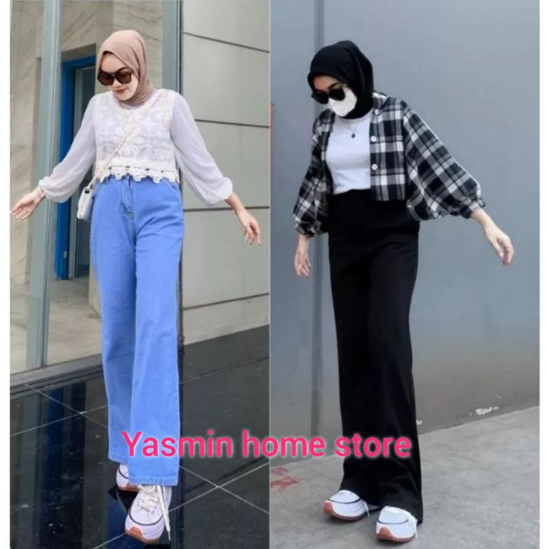 BF CELANA KULOT JEANS HAIGWAIST STYLE KOREA//MOZZA JEANS KULOT TERBARU