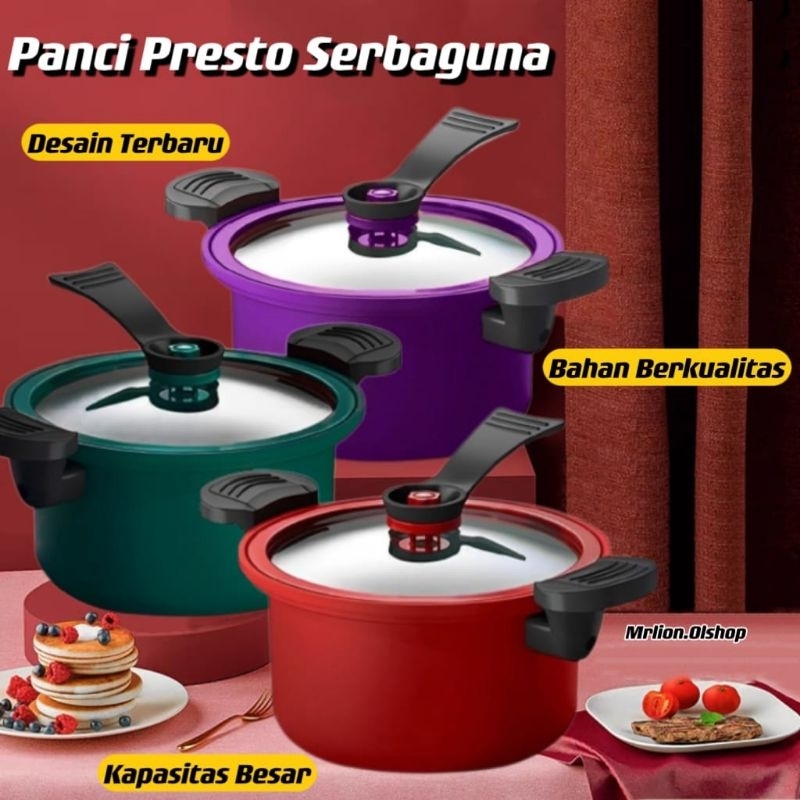 Panci Presto Serbaguna 3.5 Liter Micro Pressure Cooker ⭐ Mrlion ⭐