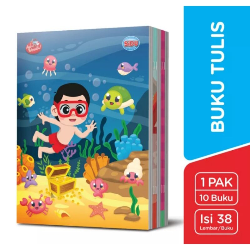 

SIDU Buku Tulis Per Pack isi 10 Buku