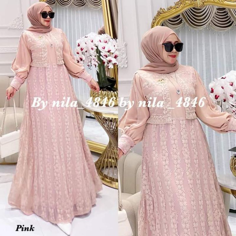 dress ZAFIRA ori by Zara gamis brokat