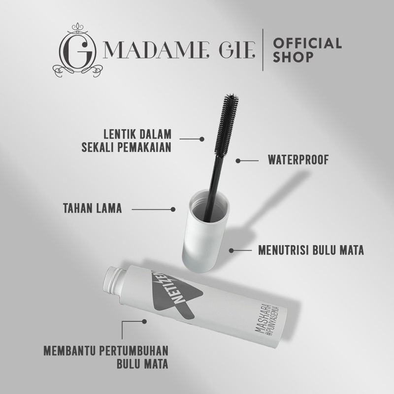 Madame Gie Mascara Netizen - Black Clear Make Up Maskara Waterproof