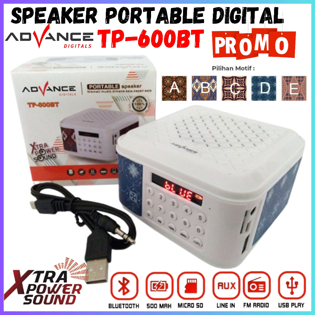 SPEAKER MUROTTAL ALQURAN ANAK ADVANCE TP600BT/speaker bluetooth advance tp 600 bt
