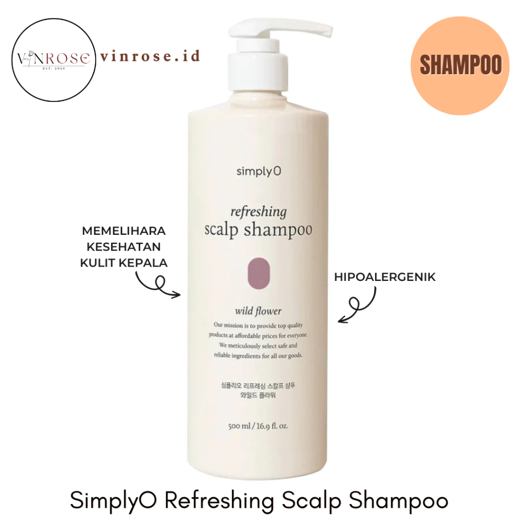 SimplyO Refreshing Scalp Shampoo 500ml Korea/ Shampo