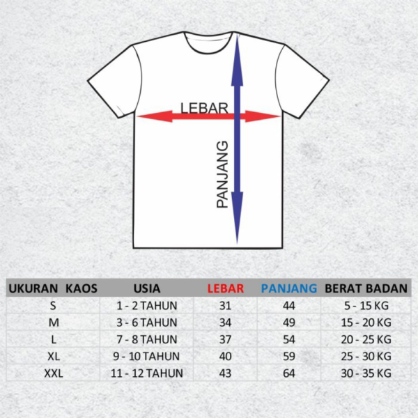 BAJU KAOS ANAK DISTRO LAKI-LAKI DAN PEREMPUAN 3 SECOND PREMIUM./