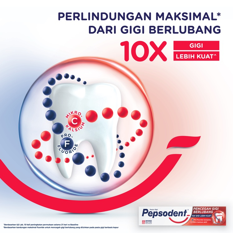 Pepsodent Pasta Gigi Pencegah Gigi Berlubang AntiCavity Toothpaste Dgn Mikrokalsium 225G