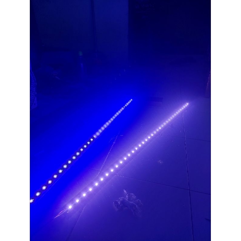 Lampu Taning HPL Arwana Louhan LED HPL 2 baris 72 watt 72 LED HPL 100cm Cool White dan Blue