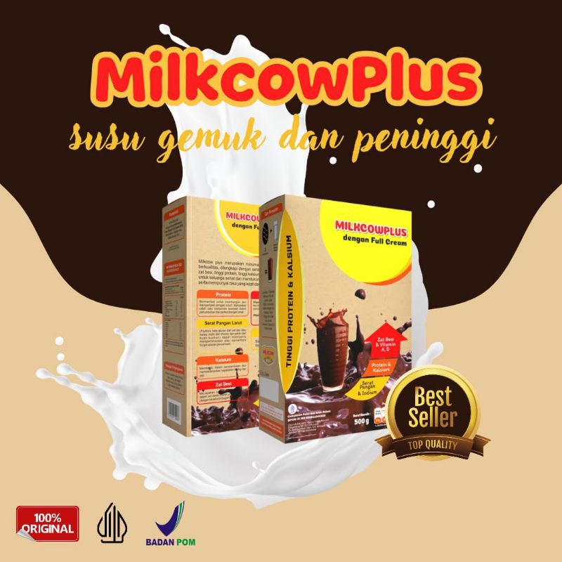 Milkcowplus Susu Gemuk Susu Tinggi Badan Milkcow Plus Susu Milkcowplus Fullcream Milkcow Plus Coklat 500gr