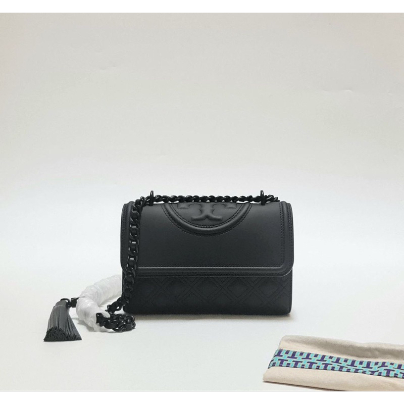 TB FLEMING MATTE SMALL CONVERTIBLE SHOULDER BLACK 21x15x6