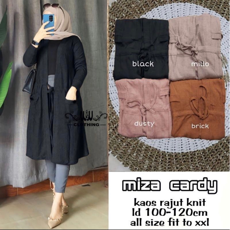 MIZA CARDY WANITA KEKINIAN /CARDIGAN /FASHION /BAJU MUSLIM