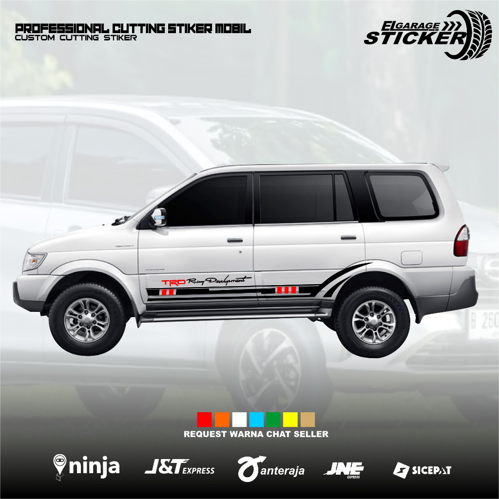 Stiker mobil panther list body samping simple cutting stiker mobil panther simple