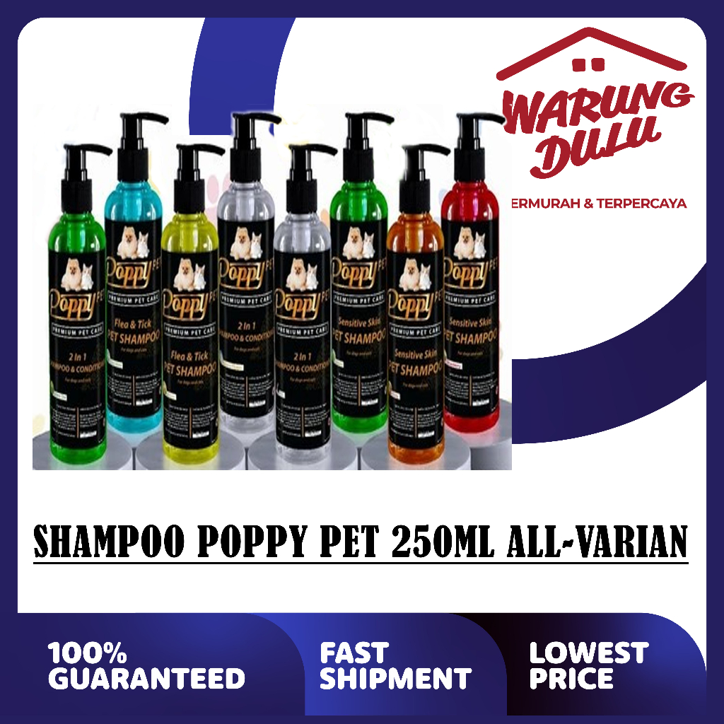 Shampoo &amp; Parfum Kucing/Anjing POPPY PET 250ML