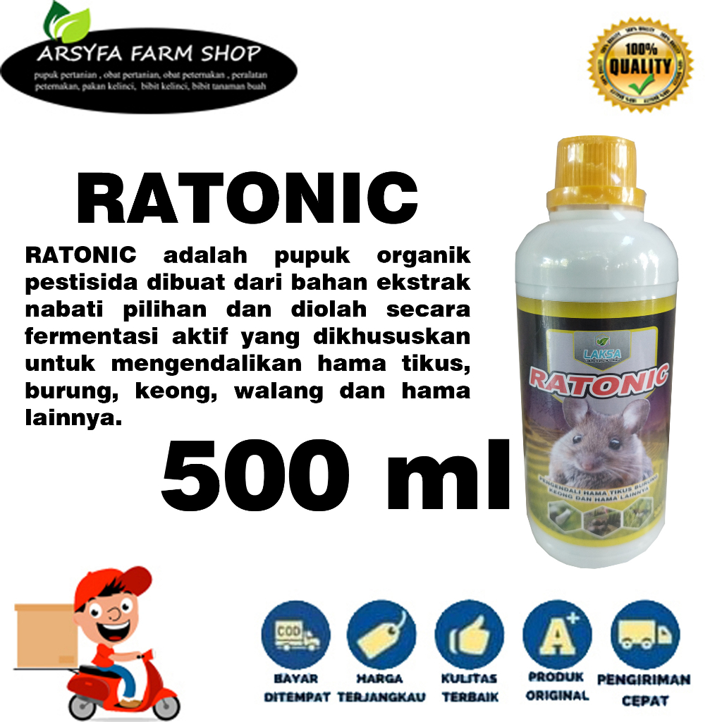 Pupuk Organik Pestisida Ratonic Pengendali Hama Tanaman Padi 500 ml