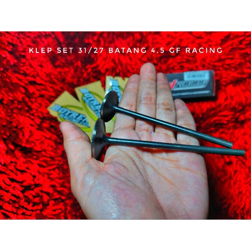 KLEP SET 31/27 BATANG 4.5 MM GF RACING - BOYRENK RACING CONCEPT