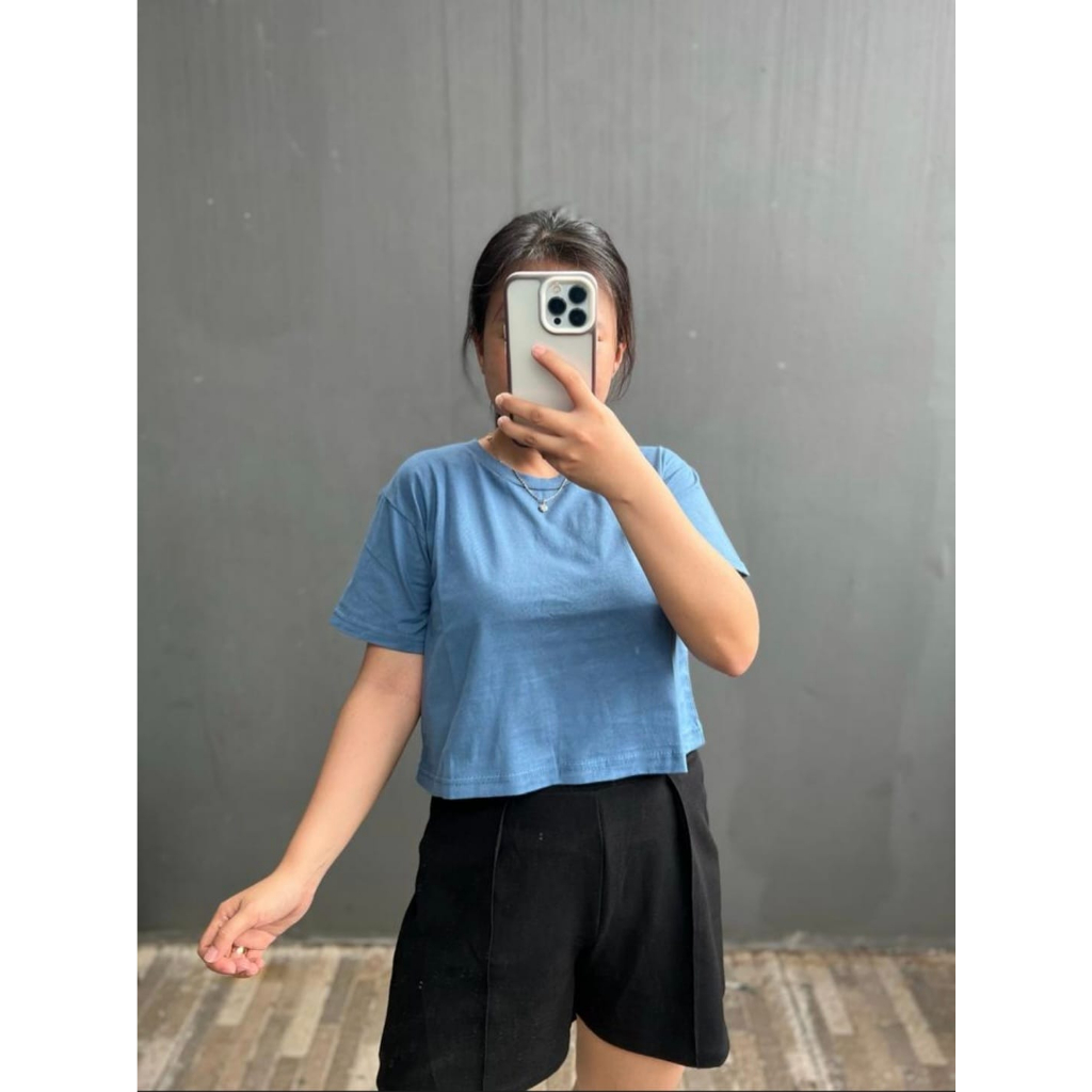 CROP TOP ( PART 2 ) POLOS ONECK COTTON | BAJU KAOS TUMBLR CROP TEE TSHIRT KAOS KOREA FASHION WANITA