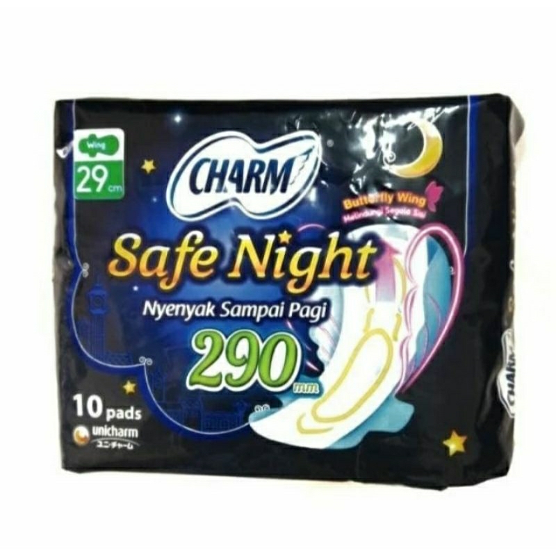 charm safe night 29cm isi 10pads