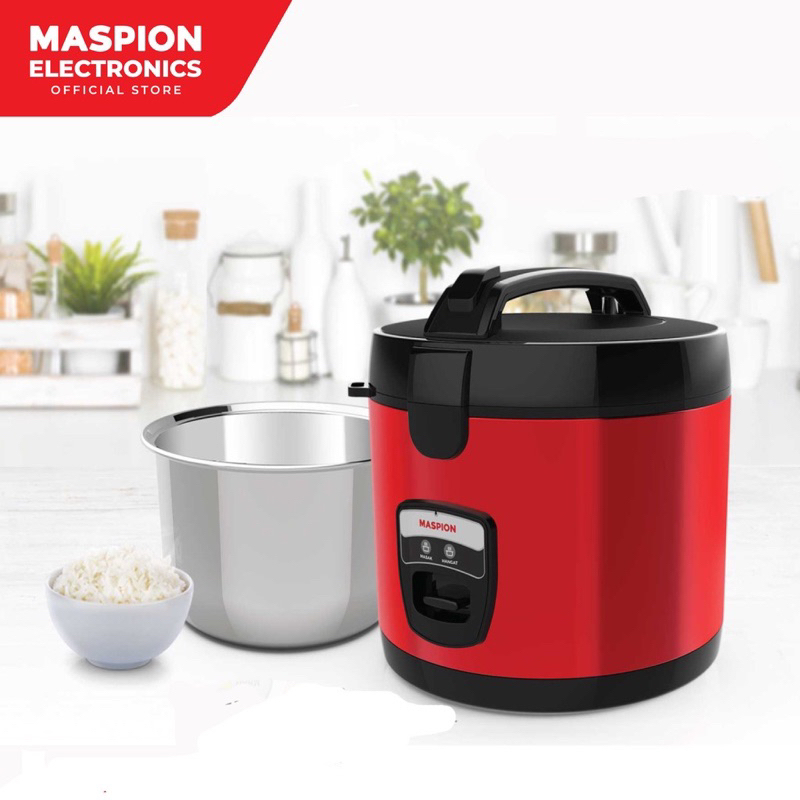 Magic com Stainless Maspion MRJ-1856 3in1 1,8liter penanak nasi, penghangat, pengukus