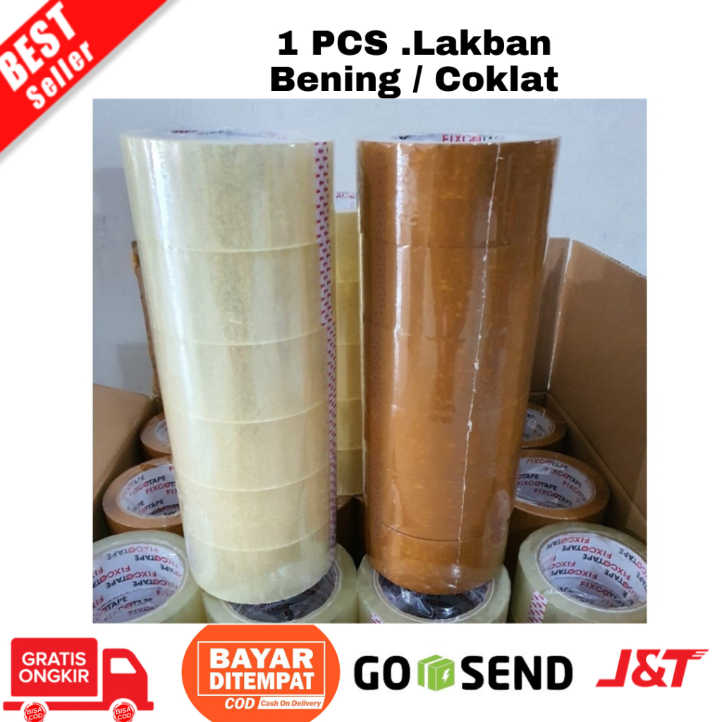 

[BAYAR DI TEMPAT] Lakban Bening / Coklat super murah HARGA 1 PCS PROMO