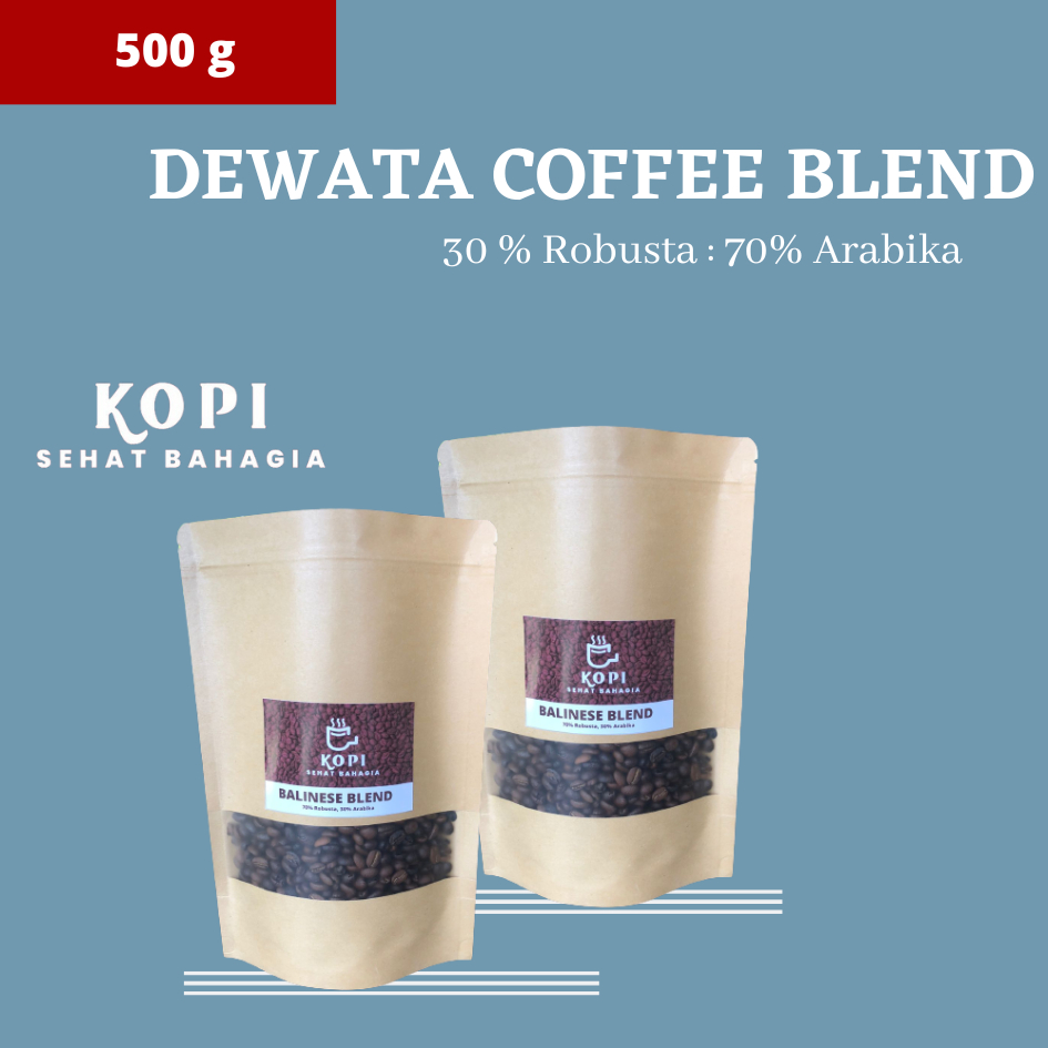 

Dewata Coffee Blend 30% Robusta : 70% Arabika 500gr-Kopisehatbahagia