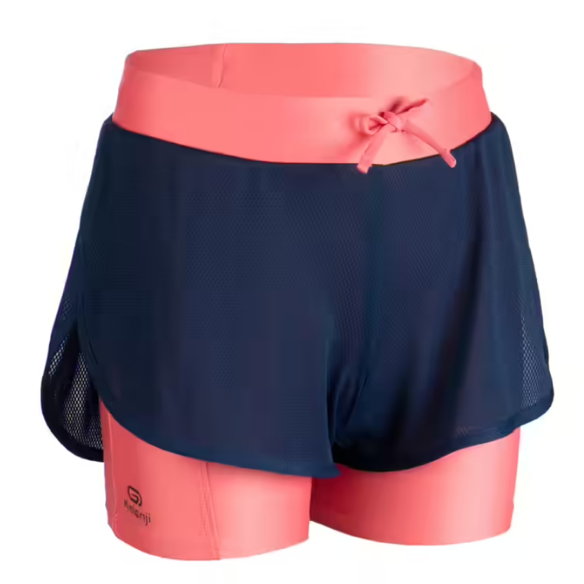 KIPRUN AT 500 Celana Pendek 2-in-1 Olahraga Lari Anak Perempuan