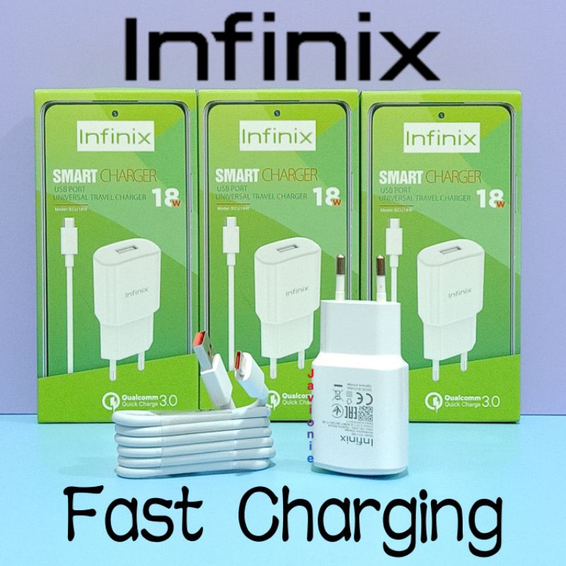 Charger Casan Cas INFINIX HOT 12 PLAY NFC PRO 18W Original TYPE C Fast Charging