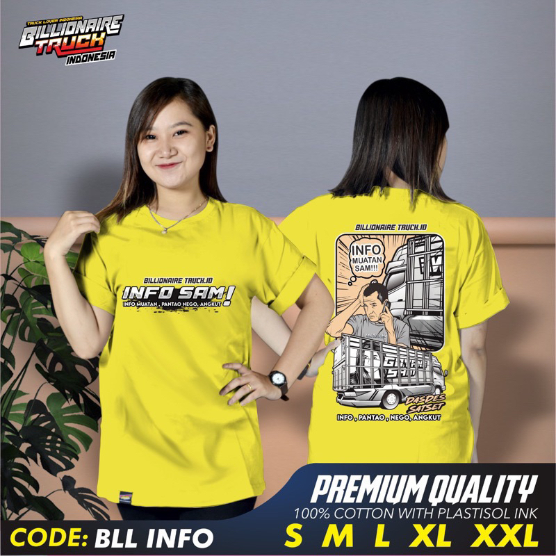 KAOS ATASAN MOTIF TRUCK INFO MUATAN SAM