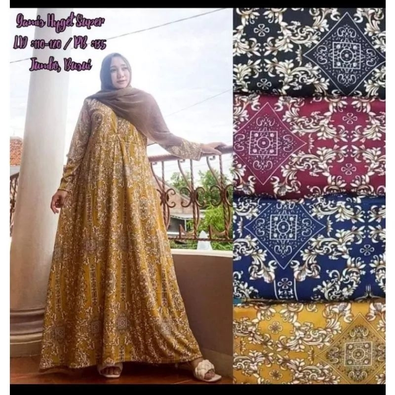 GAMIS HYGET MOTIF JUMBO BUSUI TERMURAH GAMIS HARIAN