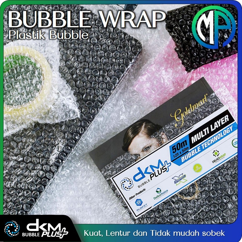 

IK6 Plastik Packing Bubble Buble Wrap Roll 40cm x 50meter Putih Bening Transparan / Hitam Murah