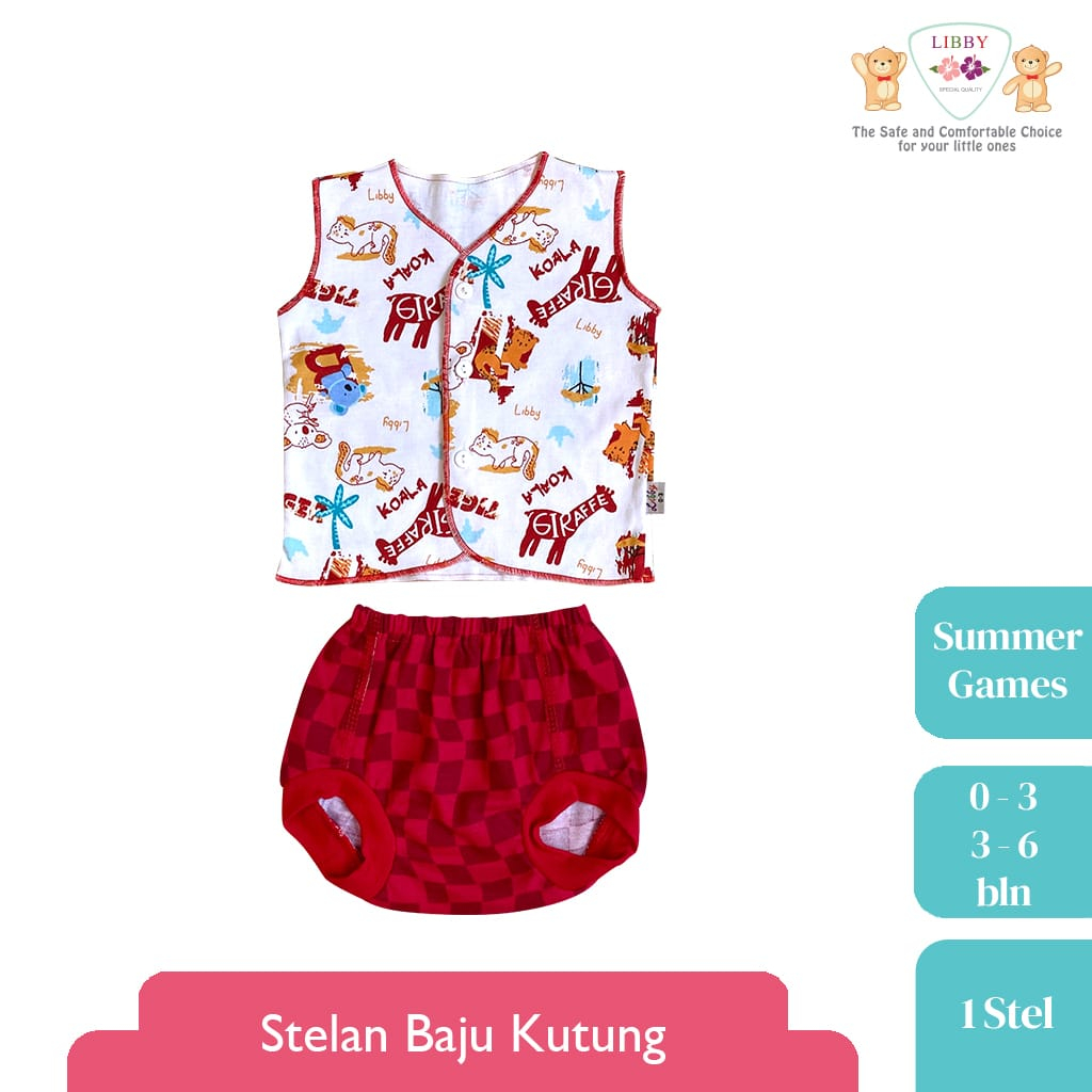 LIBBY Stelan Baju Kutung Baby Motif Summer Games (1stel)