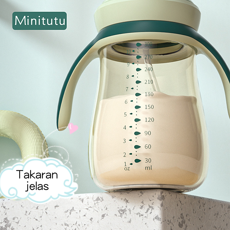 Botol Susu Bayi PPSU Botol 3 IN 1 Dot+Sippy+Straw Botol Minum Anak Bayi Anti Kolik BPA Free BB16