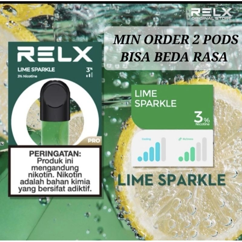 relx infinity essential pod pro 1 pack Lime sparkle