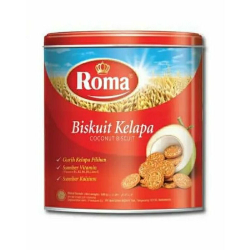 

Biskuit Kelapa Roma Kaleng Bulat