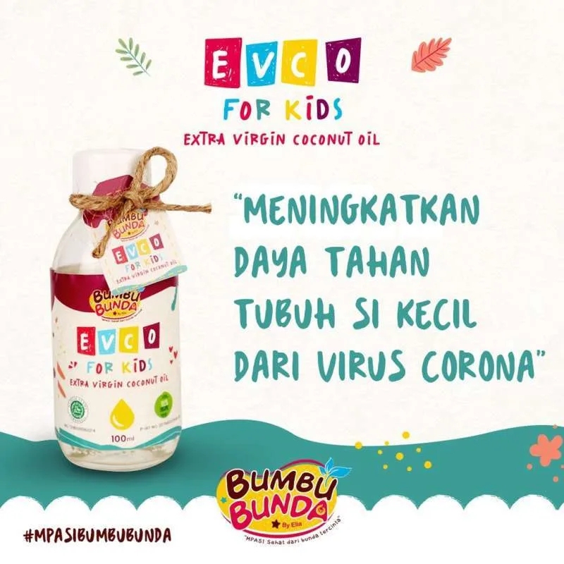 Minyak Kelapa Bumbu Bunda / Vco Evoo Extra Virgin Coconut Oil Mpasi Halal Organic Bb Booster 100ml