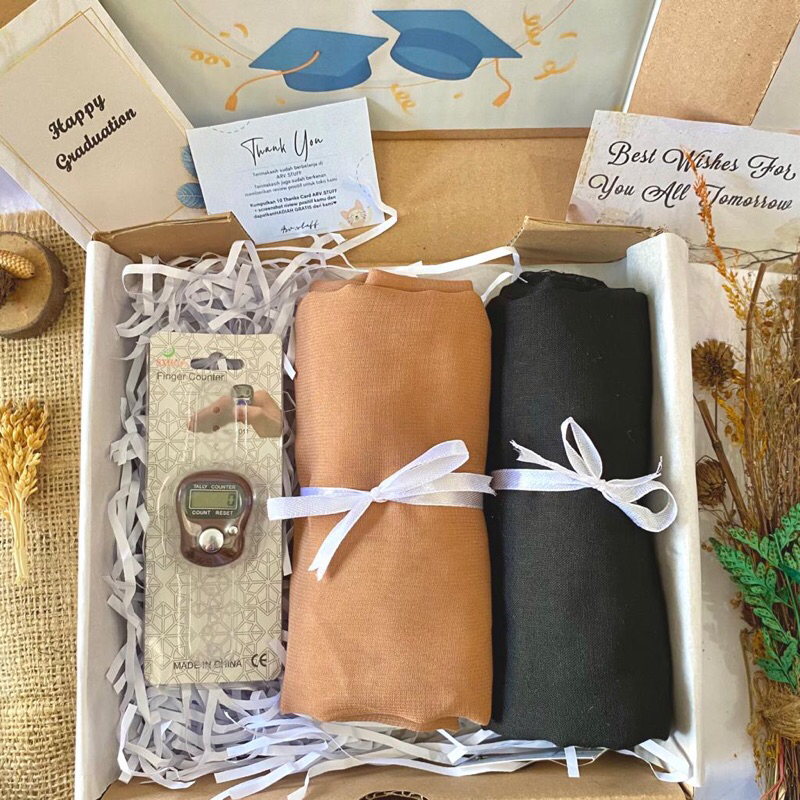 Hampers Double Hijab / Gift box kado request semua acara birthday ultah graduation wedding anniversary perpisahan bebas request bestseller murah termurah