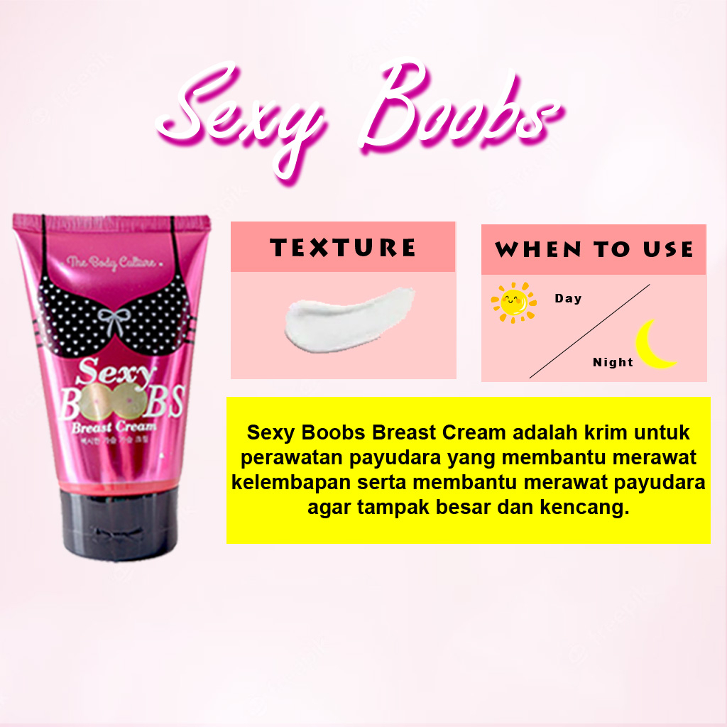 PEMBESAR & PENGENCANG PAYUDARA SEXY BOOBS BREAST CREAM ORIGINAL AMPUH PERMANEN BPOM ALAT OBAT KRIM M