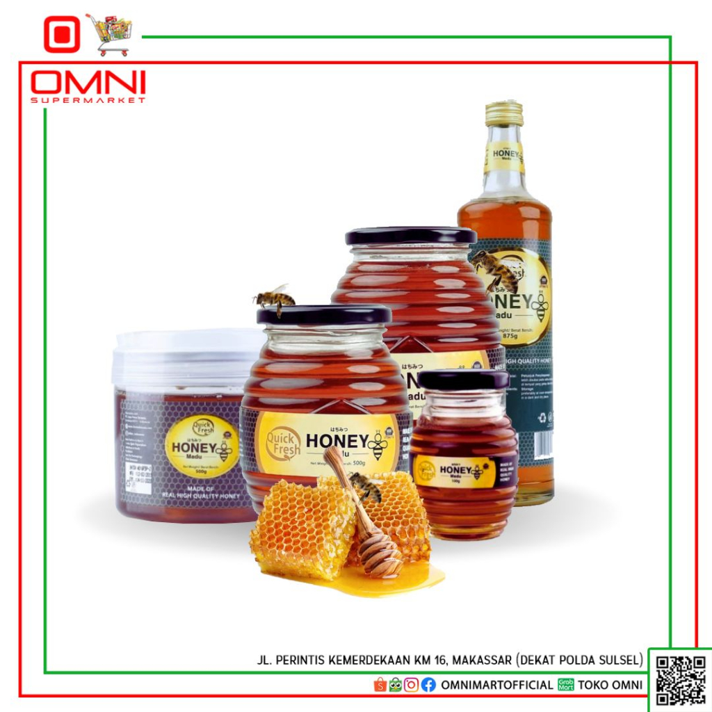 

QUICK FRESH HONEY BEE, 100GR/500GR/875GR/1KG