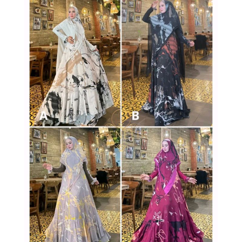 GAMIS SYAR'I LALOMO 6 BY BAENETTA (ready)