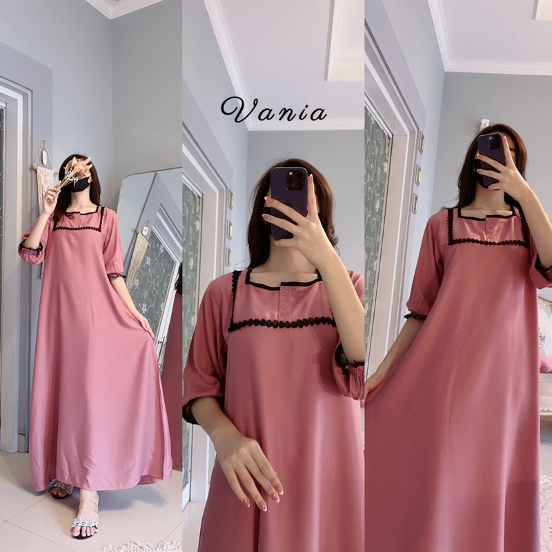 Daster Arab Fairuz VANIA Midi Dress Premium Twill Ori